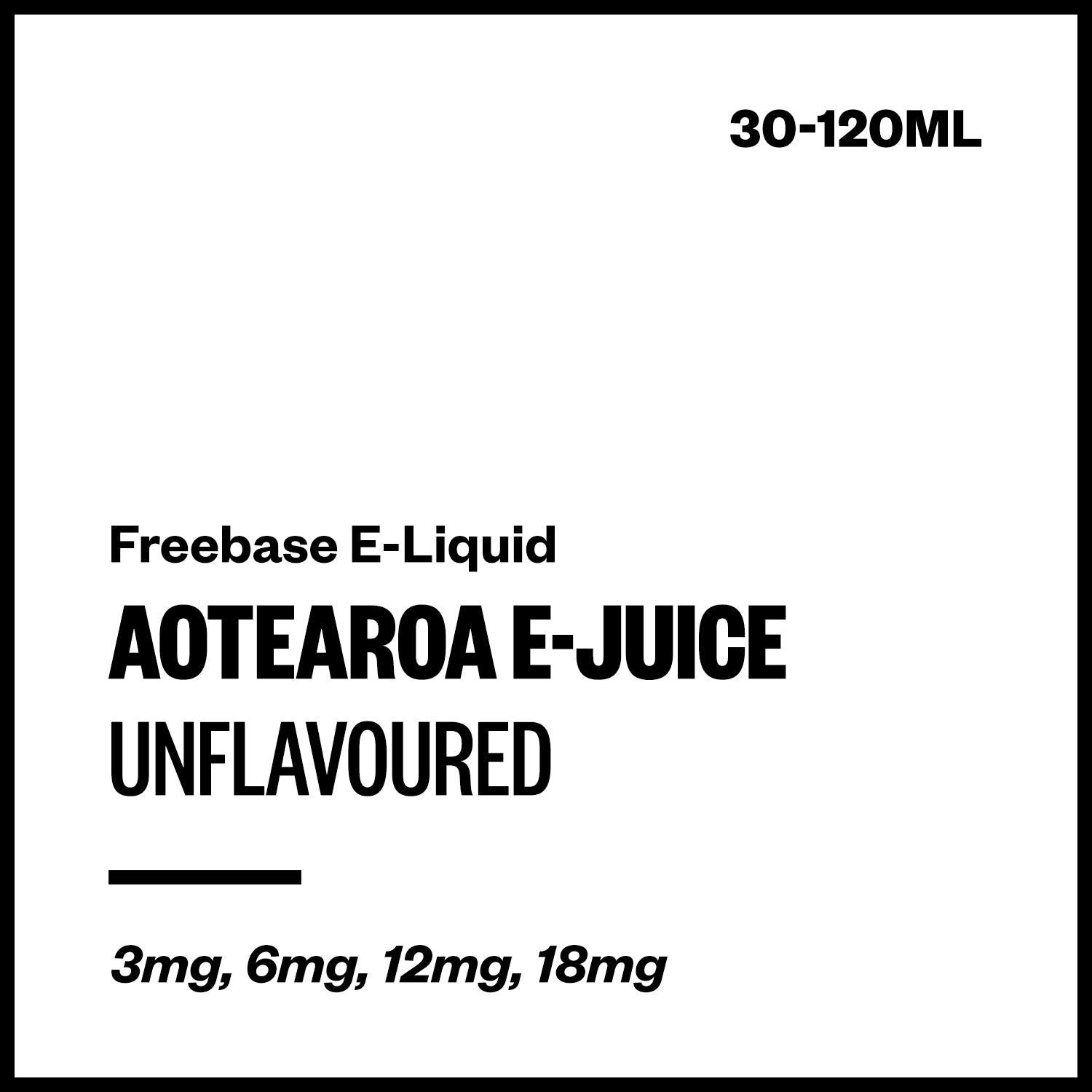 aej-unflavoured-freebase-with-nicotine.jpg Aotearoa E-Juice - Unflavoured (Freebase E-Liquid) - 120ml / 12mg/mL Nicotine Content - Image 1