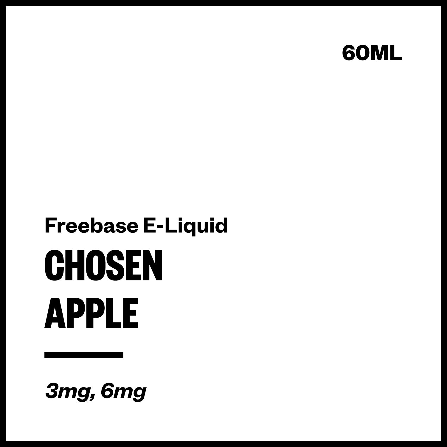 chosen-freebase-apple_e22ceee8-dfa5-45df-90cb-4ce47162e5af.jpg Chosen - Apple (Freebase E-Liquid 60ml) - Image 1