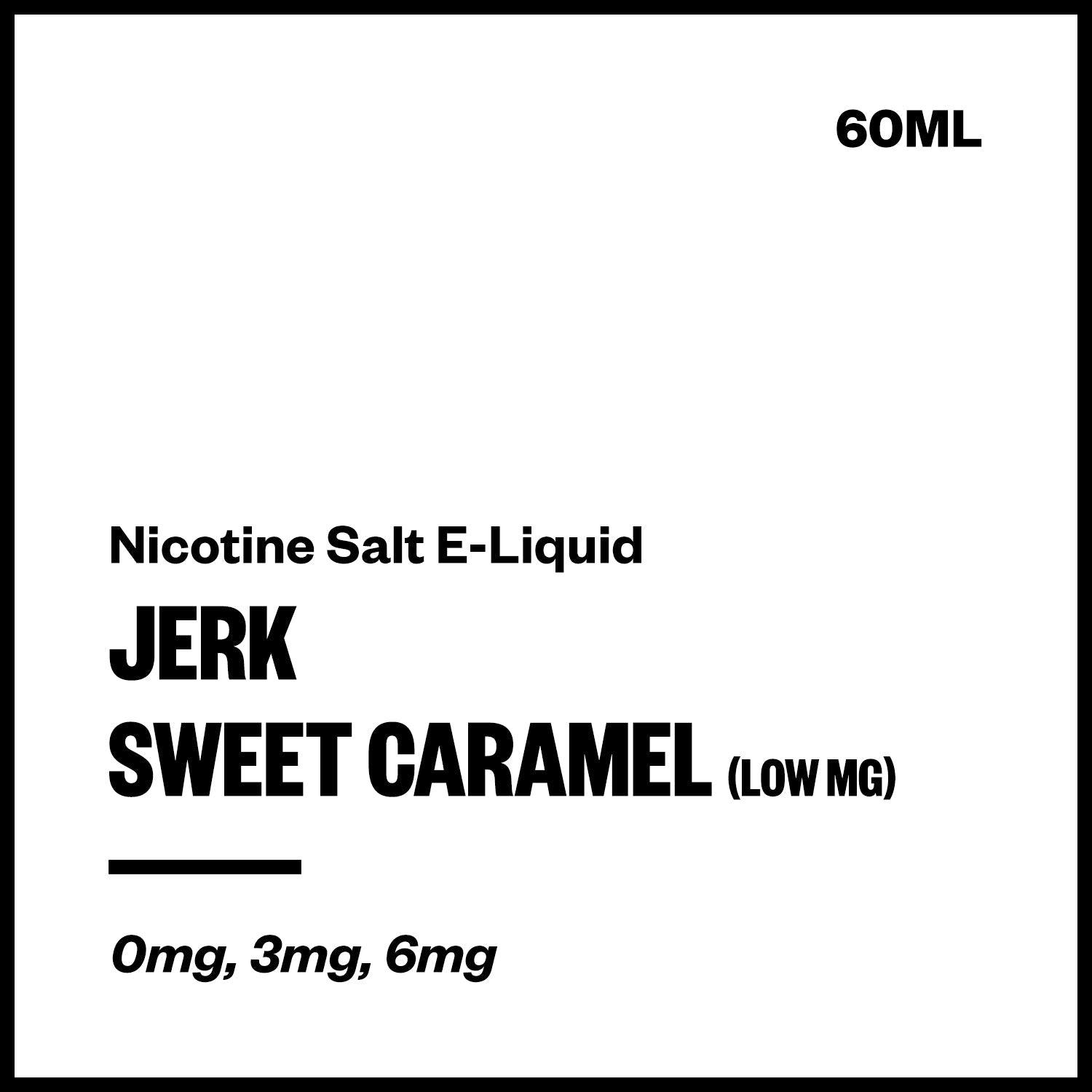jerk-salts-sweet-caramel-low-mg_5378c668-2899-4977-b31e-1daa561f9ca0.jpg Jerk - Sweet Caramel (Low MG Nic Salt E-Liquid 60ml) - Image 1