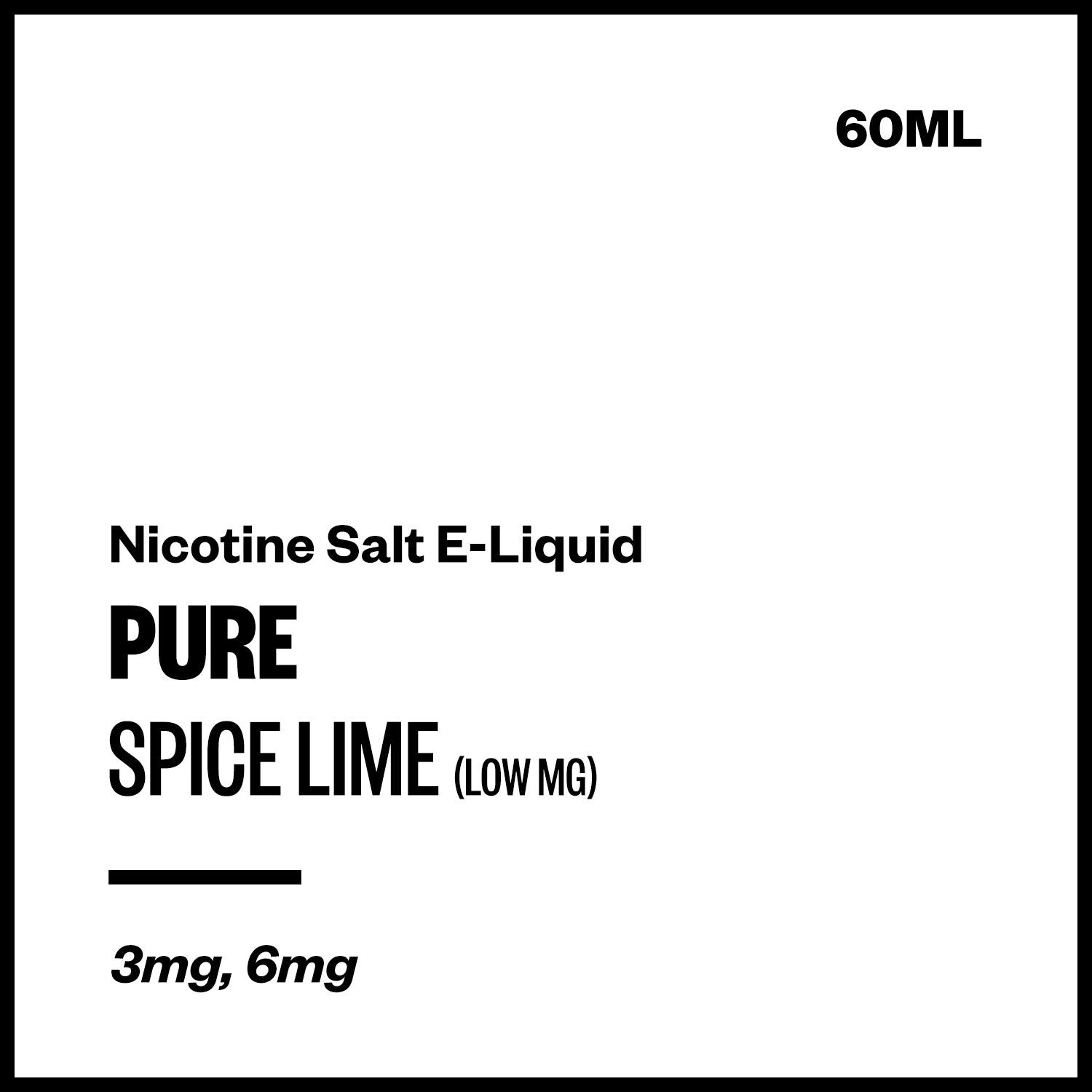 pure-spice-lime-low-mg-salts.jpg Pure - Spice Lime (Low MG Nic Salt E-Liquid 60ml) - Image 1